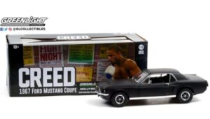 GREENLIGHT GL13611 -1/18 CREED (2015) ADONIS CREEDS 1967 FORD MUSTANG COUPE MATT BLACK