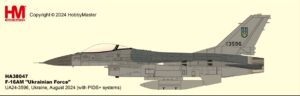 HOBBY MASTER HA38047 1/72 F-16AM UKRAINE AIR FORCE UA23-3596 UKRAINE AUGUST 2024 WITH PIDS SYSTEM.