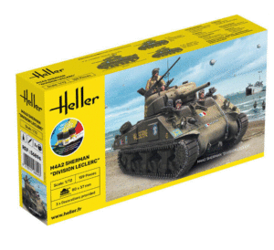 Heller 56894 1:72 model kit Gift Set - M4A2 Sherman "Division Leclerc Overlord