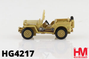 HOBBYMASTER HG4217 1/72  U.S 1/4 Ton Military Vehicle British 8th Army 1943 Diecast BRITISH ARMY BATTLE SCHOOL