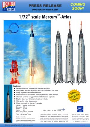 HORIZON MODEL 1/72 MERCURY ATLAS HMZ2002