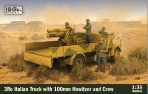 IBG 35065 1/35 3Ro Italian Truck with 100mm Howitzer and Crew Figures Model Kit BRITISH ARMY BATTLE SCHOOL