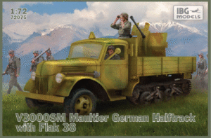 IBG Models 72075 1:72 V3000SM Maultier German Halftrack with Flak 38
