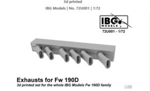 IBG 72U001  1/72 3D EXHAUSTS FOR FW 190D FAMILY
