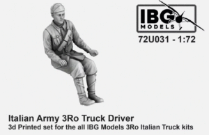 IBG Models 72U031 1:72 Italian Army 3Ro Truck Driver BRITISH ARMY BATTLE SCHOOL