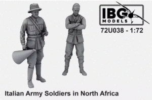 IBG Models 72U038 1:72 Italian Army Soldiers in North Africa (3d printed - 2 fig BRITISH ARMY BATTLE SCHOOL