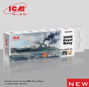 ICM 3060 WWII Royal Navy Model Kit Acrylic Paint Set 6x12ml Bottles