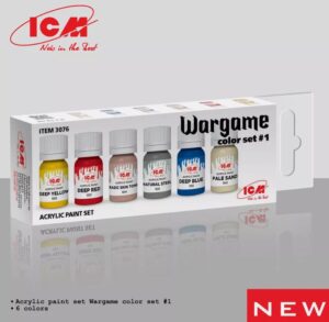 ICM 3076 - Wargame Color Set # 1 6 X 12ML - New