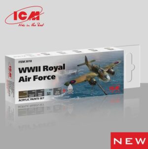ICM 3018 Royal Air Force (1939 -1943) Acrylic Paint Set