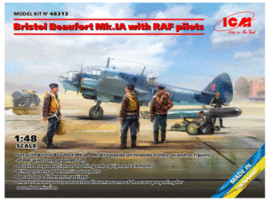 ICM 48313 1/48 Bristol Beaufort Mk.IA w/RAF Pilots Model Kit