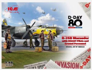 ICM 48322 1/48 B-26B Marauder w USAAF Pilots & Personnel Model Kit Overlord