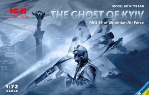 ICM 3027 72140 1/72 Ghost of Kyiv MiG-29 Ukrainian AF with paint set