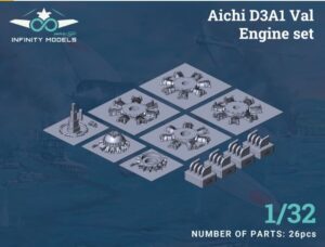 INFINITY MODELS 3206-4 1/32 AICHI VAL UPGRADE SET ENGINE SET THFS