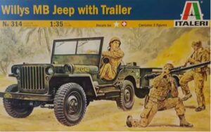 Italeri 314 1/35  Willys MB Jeep with Trailer and Marines HELL IN THE PACIFIC