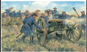 Italeri 6038 1/72 Union Artillery US Civil War ACW 13 Figures 8 Horses 2 Guns 1 Limber