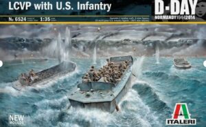 Italeri 1:35 6524 LCVP Landing Craft with 28 US INFANTRY Model Military Kit Overlord