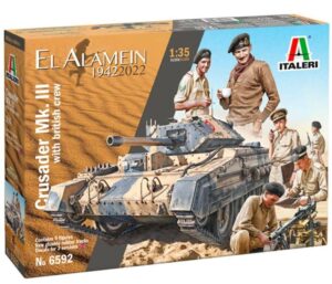Italeri  6592 1/35 Crusader MK.III w/British Tank Crew Model Kit BRITISH ARMY BATTLE SCHOOL