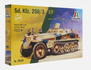 Italeri 7034 1/72 Model Kit Sd. Kfz. 250/3 Half Track German WWII Military