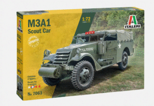 Italeri 7063 1/72 scale WW2 American SCOUT CAR M3 model kit BRITISH ARMY BATTLE SCHOOL