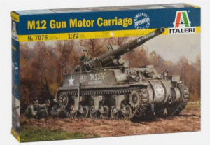 Italeri 7076 1/72 scale WW2 US M-12 Gmc M12 Gun Motor Carriage  BRITISH ARMY BATTLE SCHOOL