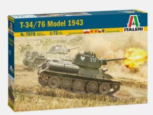 Italeri 7078 1/72 Soviet T-34/76 Mod 43 Tank Scale Kit SOVIET STORM