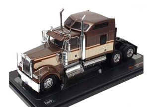 IXO DIECAST TR145 1/43 1990 KENWORTH W900 TRACTOR BIG SLEEPER GREY BROWN