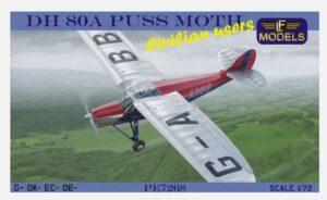 LF Models PE7268 1/72 DH 80A Puss Moth Civilian Aircraft Model Kit