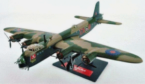 Atlas Editions AH16 1:144 Scale Short Stirling Mk.III RAF EX-R Jolly Roger with stand BMB CD