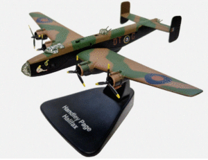 ATLAS JJ02 1/144 Diecast RAF Handley Page Halifax, "Bombers of WWII BMB CD