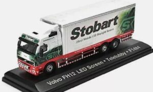 Atlas JV9105 1/76 Volvo FH12 Box Van Mobile LED Screen Stobart