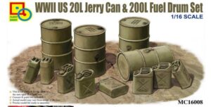 Classy Hobby 1/16 WWII US 20L Jerry Can & 200L Fuel Drum Set MC16008