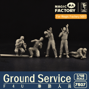MAGIC FACTORY MF7507 1/48 Ground Service Crew Set (3D printed) THFS