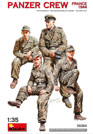 Miniart 35364 1:35 scale model kit figures Panzer Crew France 1944 Overlord