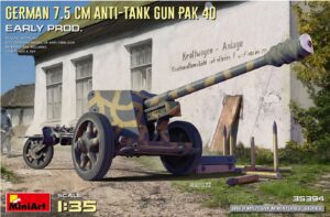 Miniart 35394 1/35 German 7.5cm Anti-tank Gun Pak 40. Early Prod