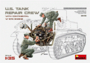 MiniArt 35461 1/35 US Tank Repair Crew with Continental W-670 Engine