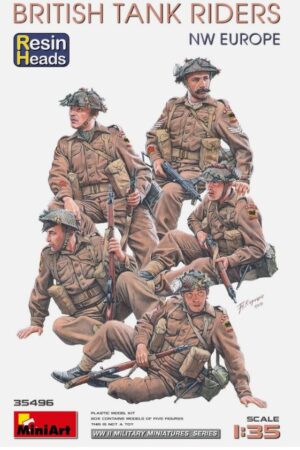 Miniart 35496 1:35 - British Tank Riders NW Europe w/Resin Heads ASSAULT ON THE RHINE