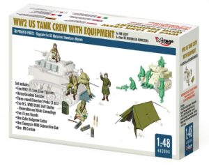 Mirage Hobby 480006 1/48 WW2 US Tank Crew With Equipment For M8 Scott And Other US Motorised Howitzers WEST WALL