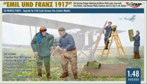 Mirage Hobby 480009 1/48 3D Printed WWI German FA(A) Units Crew 'Emil Und Franz 1917' With Equipment