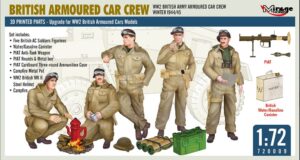 Mirage Hobby 720009 1/72 3D Printed WW2 British Armoured Car Crew Winter 1944/45 ASSAULT ON THE RHINE