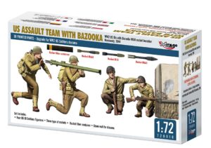 Mirage Hobby 720010 1/72 3D Printed WW2 US Army ASSAULT TEAM WITH 4 GIs Normandy, 1944 Overlord