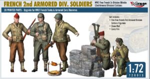 Mirage Hobby 720013 1/72 3D Printed Free French 2nd Armored Division Soldiers France 1944