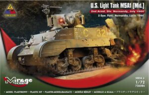 Mirage Hobby 726086 1:72 U.S. Light Tank M5A1 (Mid) 2nd Arm Div Normandy 1944 Overlord