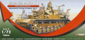 Mirage 728056 1/72 German Tank Pz.Kpfw.IV D Tropenpanzer DAK Model Kit BRITISH ARMY BATTLE SCHOOL