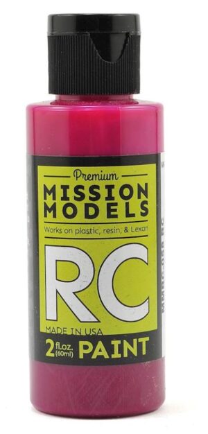 Mission Models Translucent Pink Acrylic Lexan Body Paint 2oz MMR058