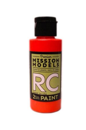 Mission Models Acrylic RC Car Paint 2 Oz Fluorescent Racing Red MMR046
