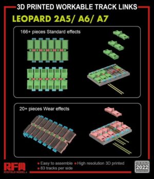 Rye Field 1:35 Leopard 2A5/A6/A7 workable tracks Model Military Kit 2022