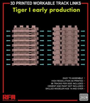 RYE FIELD MODEL 1/35 3D Printed Workable Track For Tiger I Early Prod RM2029