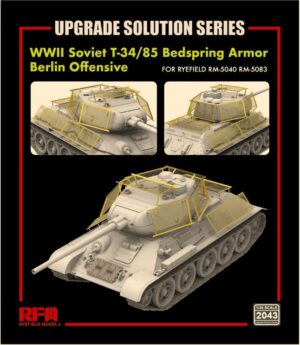 RYE FIELD 1/35 WWII Soviet T-34/85 Bedspring Armor Berlin Offensive RM2043