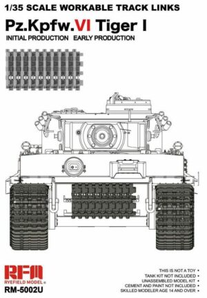 RYE FIELD MODEL 1/35 Workable Track For Tiger I Early Production RM5002U