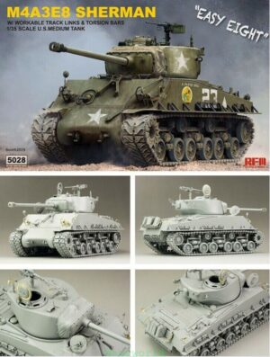 Rye Field UK Core Range 5028 1/35 M4A3E8 SHERMAN with workable track links Overlord